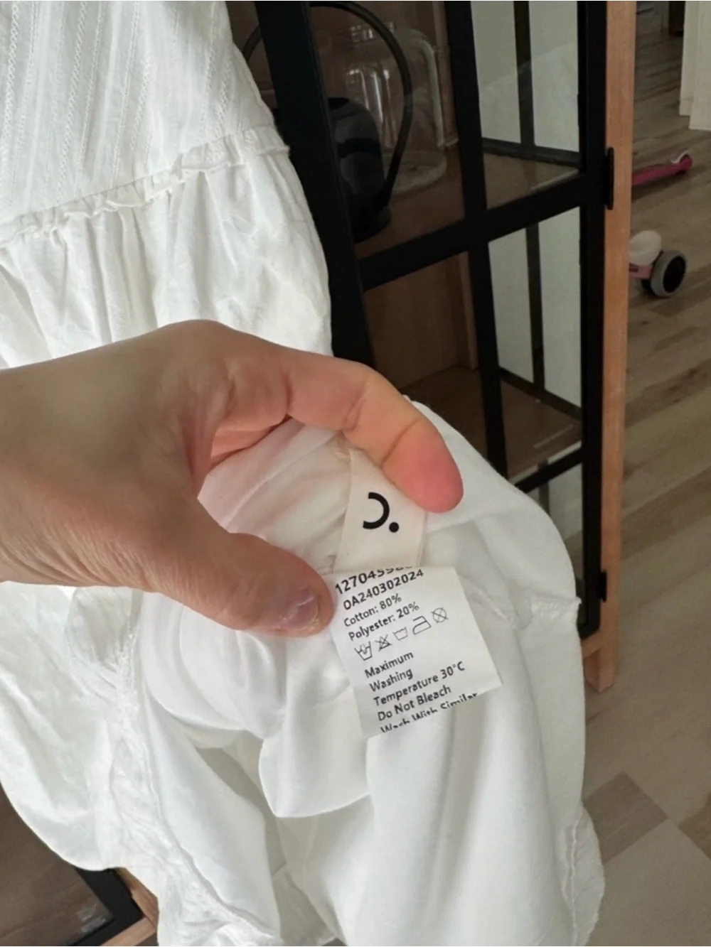 Commense White High-Low Sundress with Ruffle Hem - Picture 9 of 9